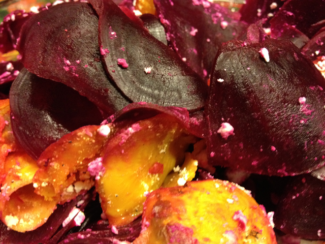 Beet salad with red and golden beets