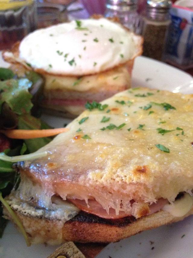 Croque Monsieur at Madame Claudes, a cafe in Jersey City