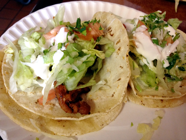 tacos from Tortilleria Mexicanos Los Hermanos, Bushwick, Brooklyn