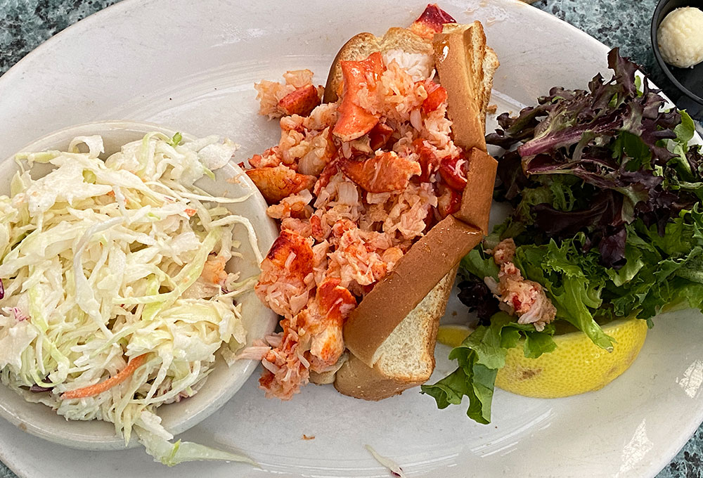 A lobster roll from Bubalas by the bay in Provincetown