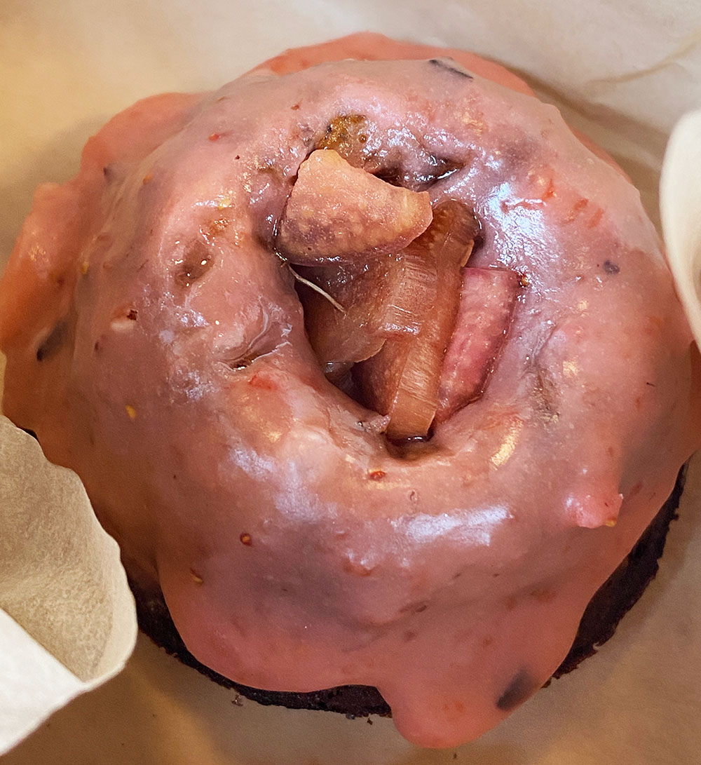Rhubarb donut from Loba Pastry shop