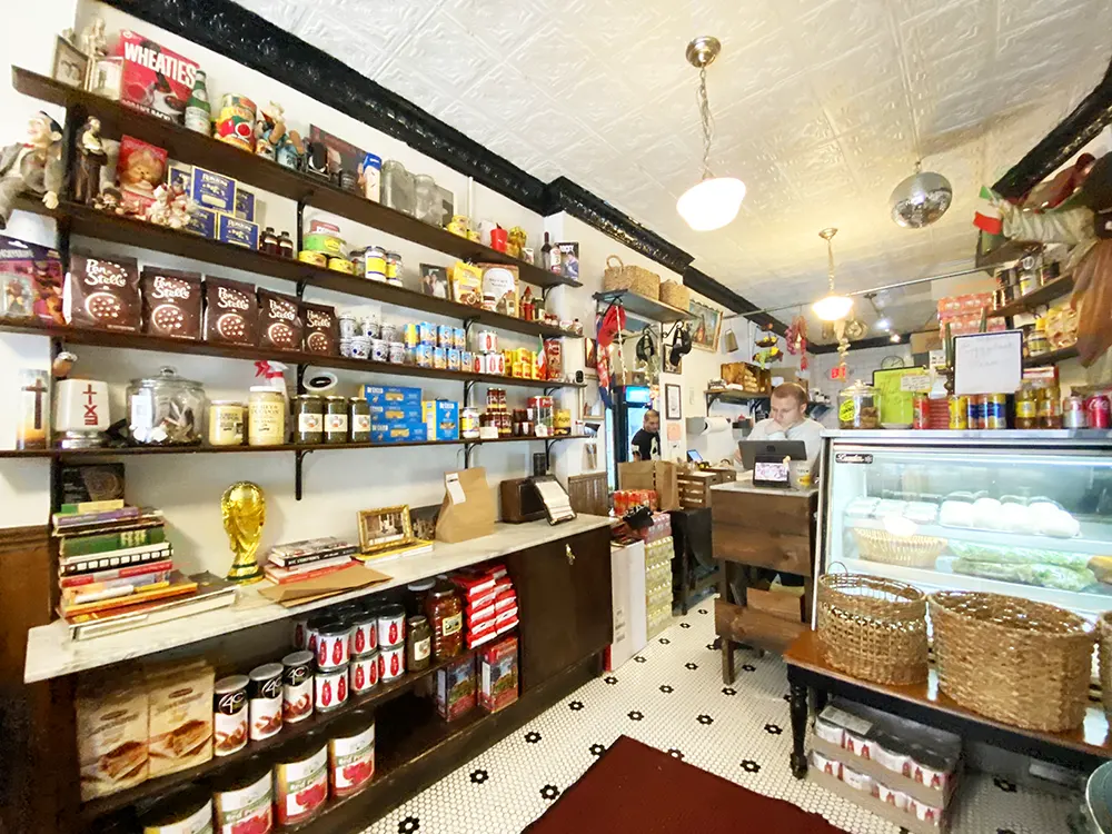 Regina's Grocery on Orchard Street in Manhattan does have actual groceries and Italian American Specialties