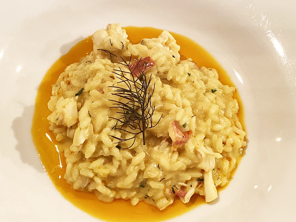 lobster risotto with spicy chili sauce