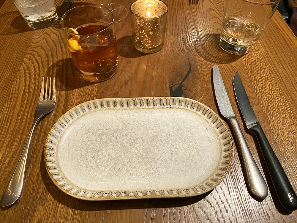 The Table setting at the Butcher and the Boar in Minneapolis