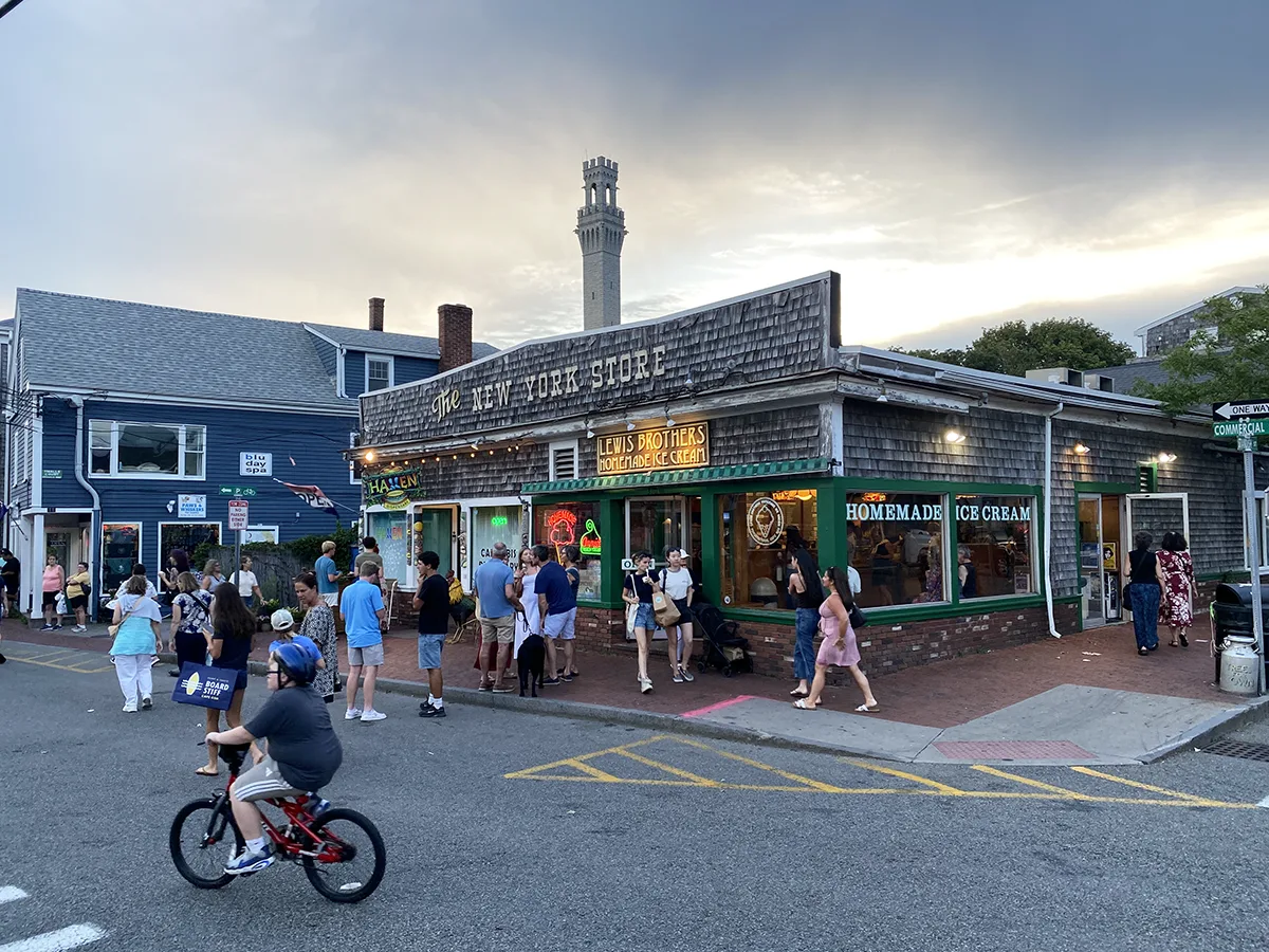 Lewis Brothers Ice cream in Provincetown is in the New York Store building